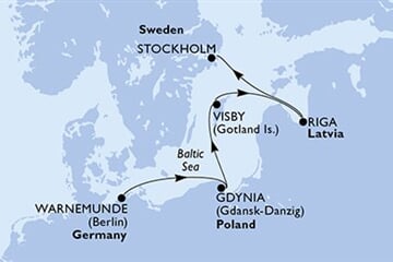 MSC MAGNIFICA - Německo, Polsko, Švédsko, Lotyšsko (Warnemünde)