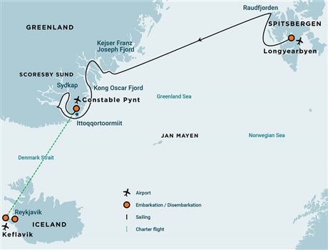 Trasa plavby Oceanwide Expedition OW-RVR15-27
