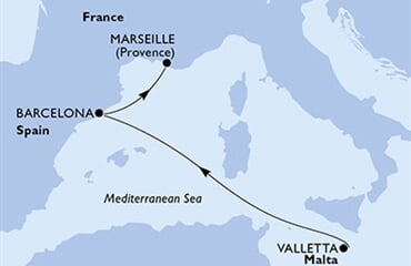 MSC World Europa - Malta, Španělsko, Francie ()