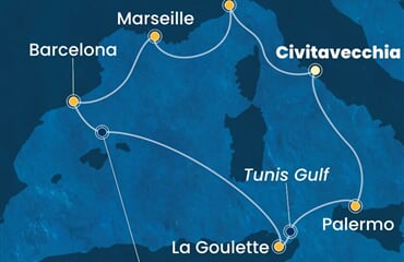 Costa Smeralda - Itálie, Francie, Španělsko, Tunisko