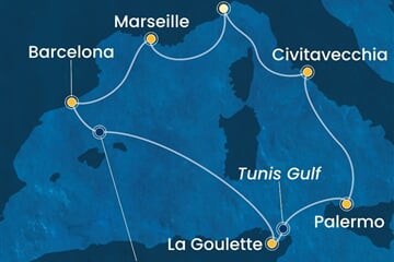 Costa Smeralda - Itálie, Francie, Španělsko, Tunisko (ze Savony)