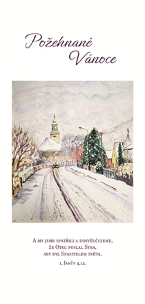 Vanocni pohlednice 10x21cm