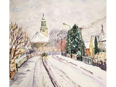 Vanocni pohlednice 10x21cm