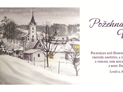 Vanocni pohlednice 21x10cm