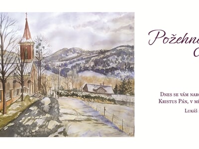 Vanocni pohlednice 21x10cm3