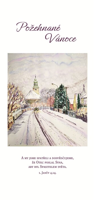 Vanocni pohlednice 10x21cm