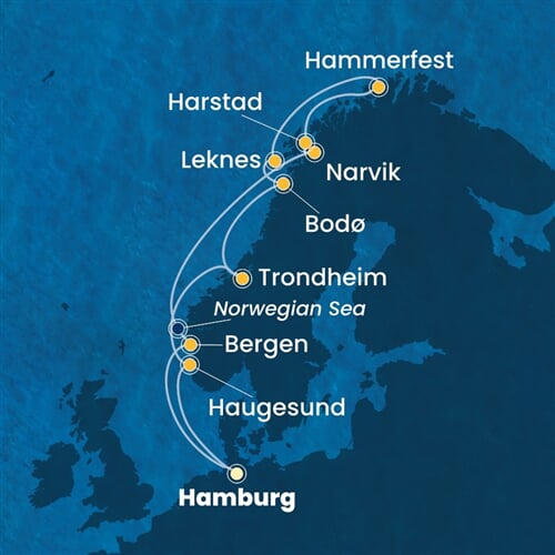 Trasa plavby CFA-HAM14A0H