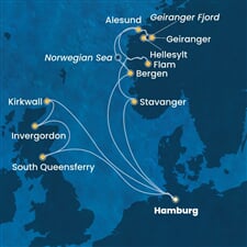 Costa Favolosa - Německo, Velká Británie, Norsko (Hamburk)