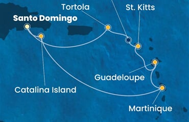 Costa Fascinosa - Dominikán.rep., Nizozemské Antily, Panenské o. (britské) (Santo Domingo)