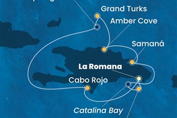 Costa Pacifica - Dominikán.rep., Turks a Caicos (z La Romana)