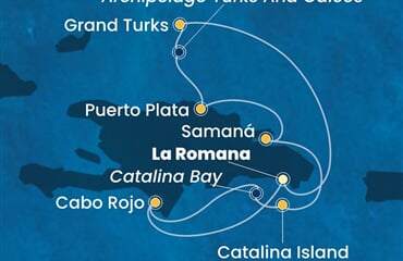 Costa Pacifica - Dominikán.rep., Turks a Caicos (z La Romana)