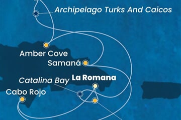 Costa Pacifica - Dominikán.rep., Turks a Caicos (z La Romana)
