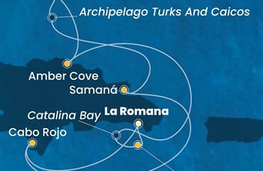 Costa Pacifica - Dominikán.rep., Turks a Caicos (z La Romana)