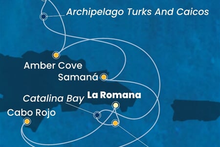 Costa Pacifica - Dominikán.rep., Turks a Caicos (z La Romana)