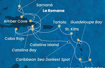 Costa Pacifica - Dominikán.rep., Turks a Caicos, Sv.Vincenc a Grenadiny, Nizozemské Antily, Panenské o. (britské) (z La Romana)