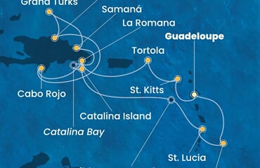 Costa Pacifica - Nizozemské Antily, Panenské o. (britské), Dominikán.rep., Turks a Caicos (Pointe-a-Pitre)