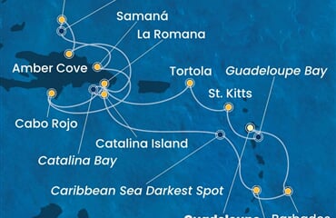 Costa Pacifica - Nizozemské Antily, Panenské o. (britské), Dominikán.rep., Turks a Caicos, Sv.Vincenc a Grenadiny (Pointe-a-Pitre)