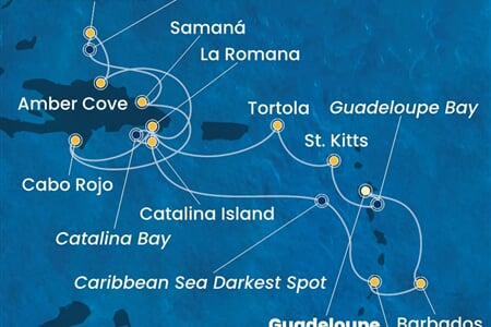 Costa Pacifica - Nizozemské Antily, Panenské o. (britské), Dominikán.rep., Turks a Caicos, Sv.Vincenc a Grenadiny (Pointe-a-Pitre)