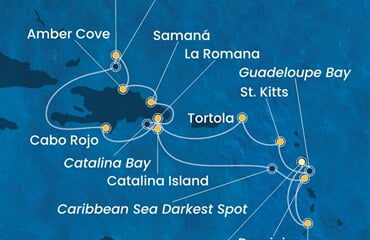 Costa Pacifica - Nizozemské Antily, Panenské o. (britské), Dominikán.rep., Turks a Caicos, Dominika, ... (Pointe-a-Pitre)