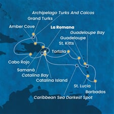 Costa Pacifica - Dominikán.rep., Nizozemské Antily, Panenské o. (britské), Turks a Caicos (z La Romana)