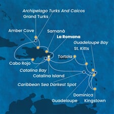 Costa Pacifica - Dominikán.rep., Turks a Caicos, Dominika, Sv.Vincenc a Grenadiny, Nizozemské Antily, ... (z La Romana)