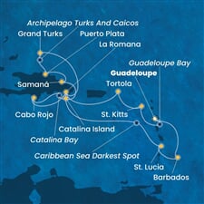 Costa Pacifica - Nizozemské Antily, Panenské o. (britské), Dominikán.rep., Turks a Caicos (Pointe-a-Pitre)