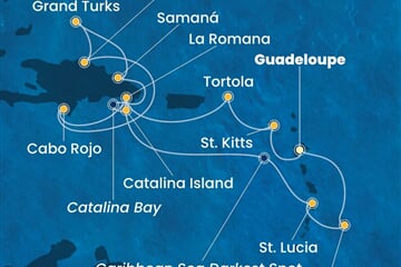 Costa Pacifica - Nizozemské Antily, Panenské o. (britské), Dominikán.rep., Turks a Caicos (Pointe-a-Pitre)