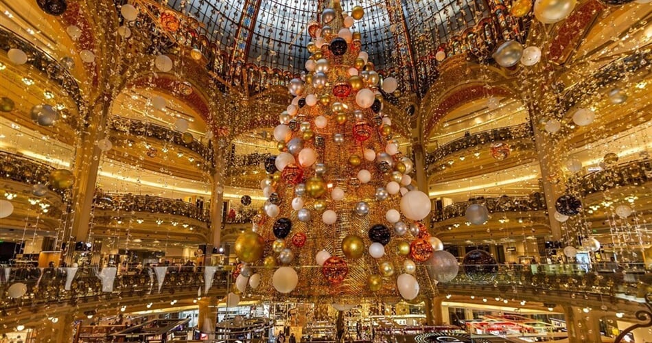 Poznávací zájezd Francie - adventní Paříž - galerie Lafayette