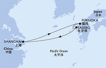 MSC Bellissima - Čína, Japonsko (ze Šanghaje)