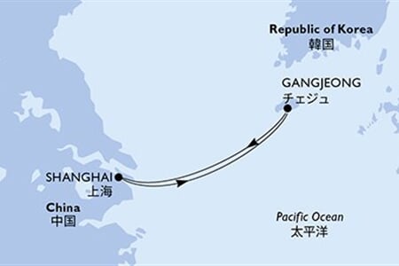 MSC BELLISSIMA - Čína, Jižní Korea (ze Šanghaje)