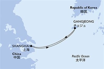 MSC Bellissima - Čína, Jižní Korea (ze Šanghaje)