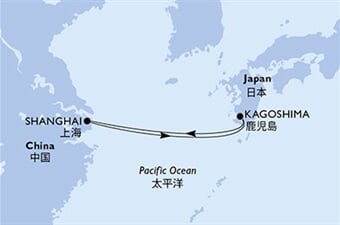 MSC Bellissima - Čína, Japonsko (ze Šanghaje)