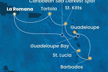 Costa Fascinosa - Dominikán.rep., Nizozemské Antily, Panenské o. (britské) (z La Romana)