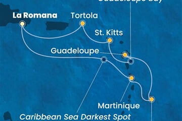 Costa Fascinosa - Dominikán.rep., Nizozemské Antily, Panenské o. (britské) (z La Romana)