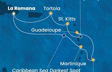 Costa Fascinosa - Dominikán.rep., Nizozemské Antily, Panenské o. (britské) (z La Romana)
