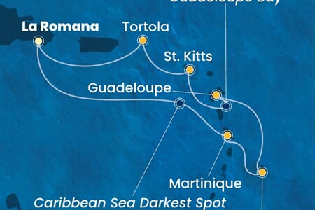 Costa Fascinosa - Dominikán.rep., Nizozemské Antily, Panenské o. (britské) (z La Romana)
