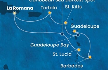 Costa Fascinosa - Dominikán.rep., Nizozemské Antily, Panenské o. (britské) (z La Romana)