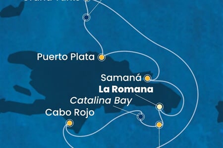 Costa Fascinosa - Dominikán.rep., Turks a Caicos (z La Romana)