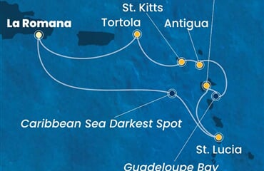 Costa Fascinosa - Dominikán.rep., Nizozemské Antily, Panenské o. (britské) (z La Romana)