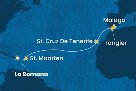 Costa Fascinosa - Dominikán.rep., Nizozemské Antily, Španělsko, Maroko (z La Romana)