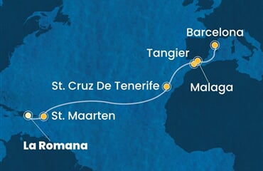 Costa Fascinosa - Dominikán.rep., Nizozemské Antily, Španělsko, Maroko (z La Romana)