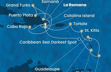 Costa Fascinosa - Dominikán.rep., Turks a Caicos, Nizozemské Antily, Panenské o. (britské) (z La Romana)