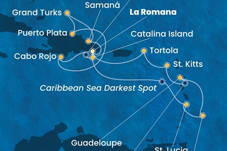 Costa Fascinosa - Dominikán.rep., Turks a Caicos, Nizozemské Antily, Panenské o. (britské) (z La Romana)