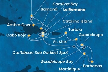 Costa Fascinosa - Dominikán.rep., Turks a Caicos, Nizozemské Antily, Panenské o. (britské) (z La Romana)