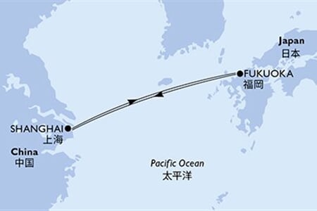 MSC BELLISSIMA - Kína, Japán (a Sanghaj-ból)