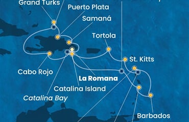 Costa Fascinosa - Dominikán.rep., Turks a Caicos, Nizozemské Antily, Panenské o. (britské) (z La Romana)