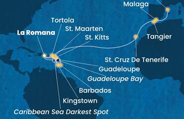Costa Fascinosa - Dominikán.rep., Sv.Vincenc a Grenadiny, Nizozemské Antily, Panenské o. (britské), Španělsko, ... (z La Romana)