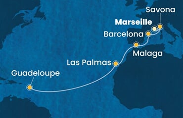 Costa Fascinosa - Francie, Itálie, Španělsko, Nizozemské Antily (z Marseille)