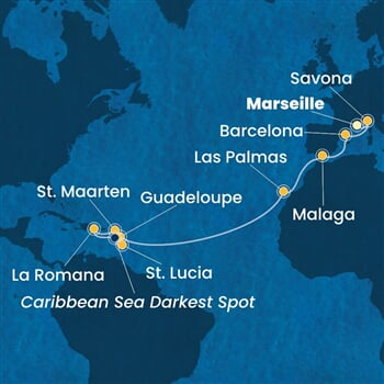 Trasa plavby CFS-MRS19A0V