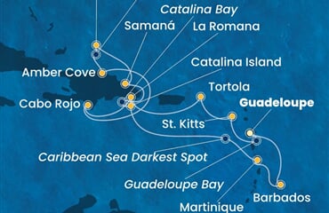 Costa Fascinosa - Nizozemské Antily, Panenské o. (britské), Dominikán.rep., Turks a Caicos (Pointe-a-Pitre)